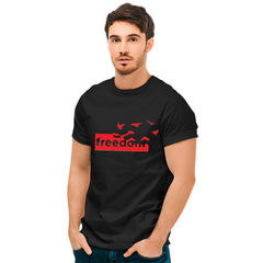 Freedom Printed T-Shirt - Black