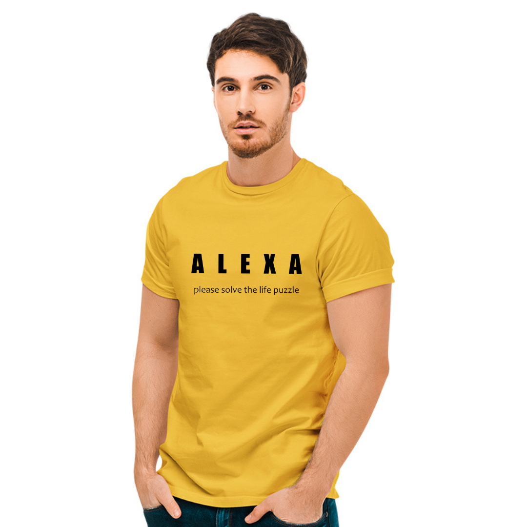 Alexa Printed T-Shirt - Yellow