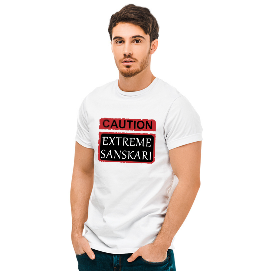 Caution Extreme Sanskari - White