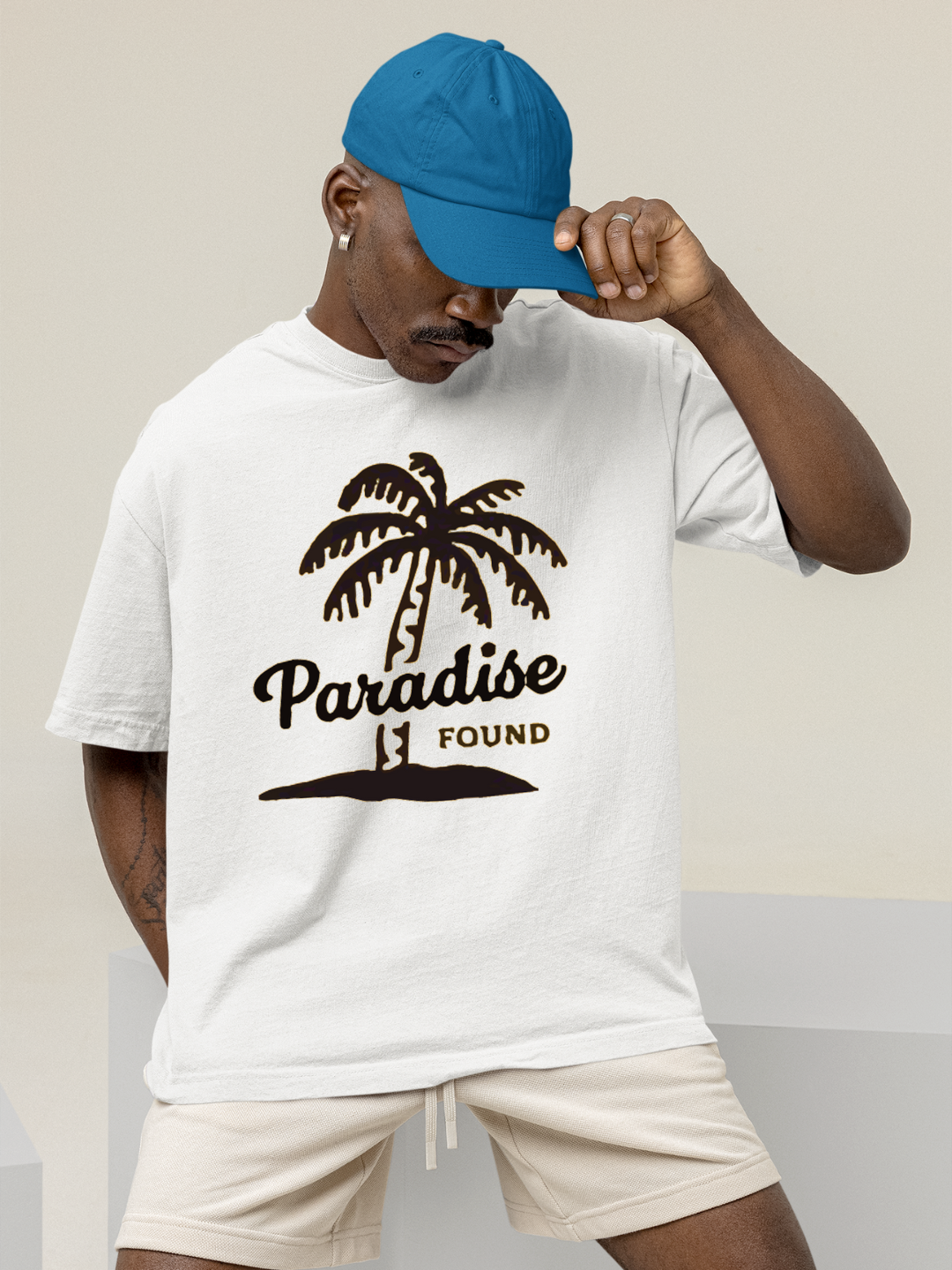 Paradise Found Oversized T-Shirt - White