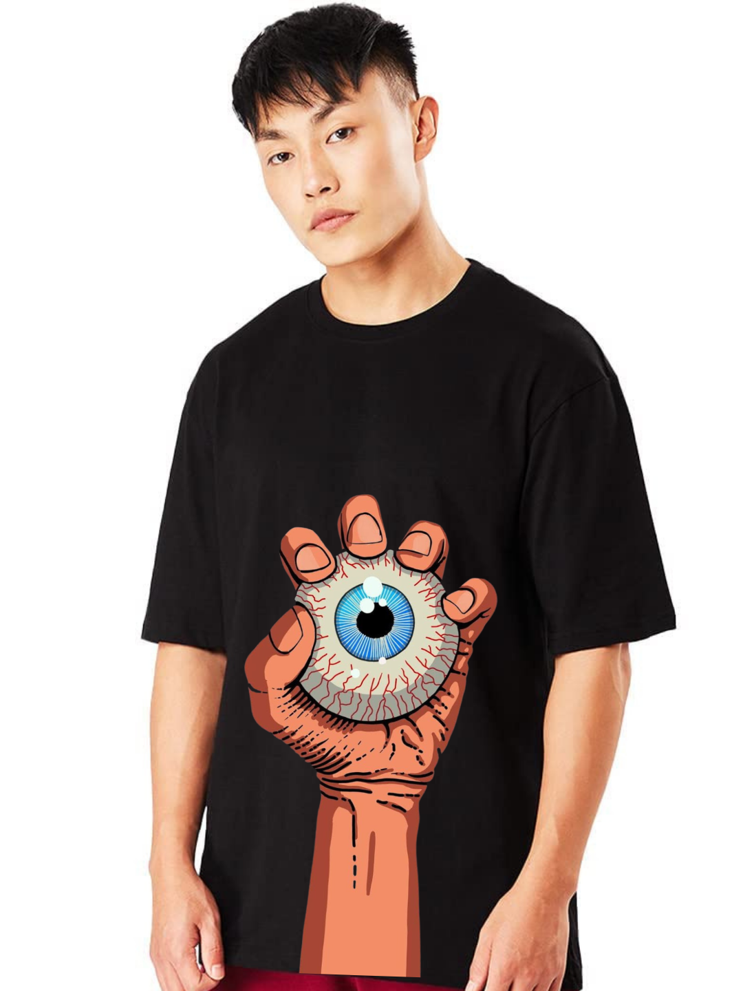 Devil Eye Oversized T-Shirt - Black